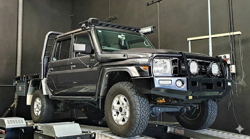 Toyota Land Cruiser 79 Series on the dyno — Stage 2 ECU remap George